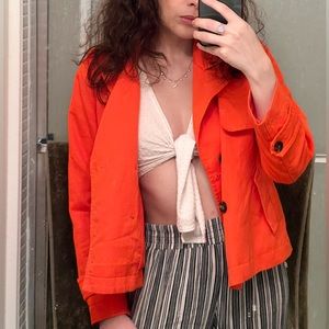 Orange light soft and casual blazer